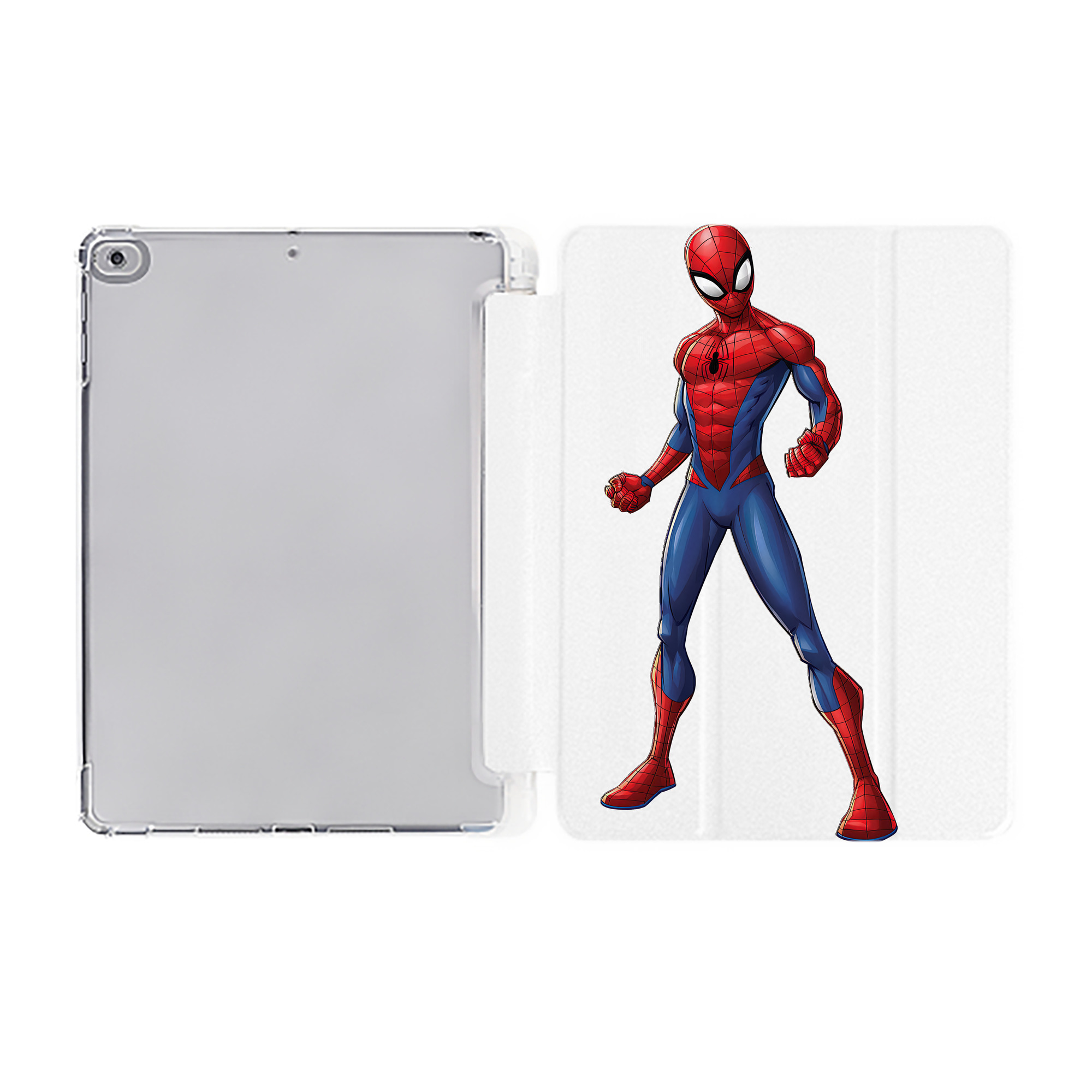 （画像用） Spider Man スパイダーマン IPad ケース ペン収納付き 三つ折りスタンド PUレザー×シリコン 対応機種9.5/10.5/10.9インチ